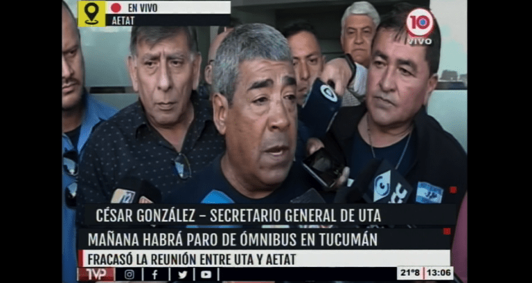 César González confirma el paro de colectivos