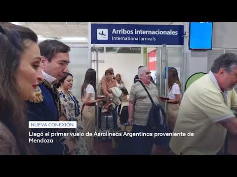 Llegó el primer vuelo proveniente de Mendoza