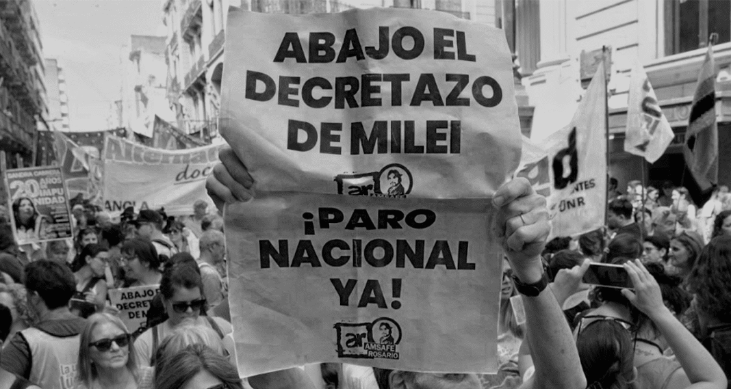 Primer paro nacional contra Milei