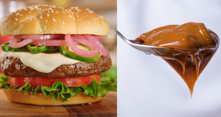 VIDEO. En un bar sirven hamburguesas con dulce de leche