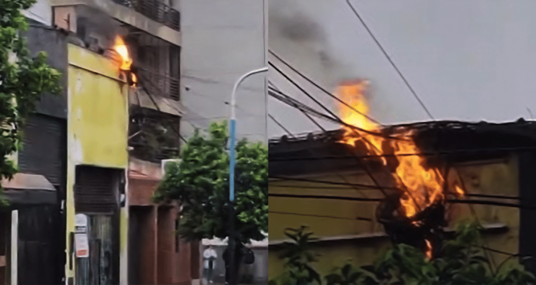 Incendio en un tendido de cables: EDET tuvo que cortar el suministro eléctrico - (VIDEO)