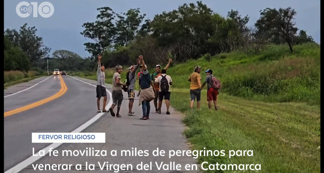 Peregrinos de todo el país transitan la ruta de la fe hacia la Virgen del Valle - (VIDEO)