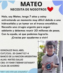 Campaña solidaria por Mateo