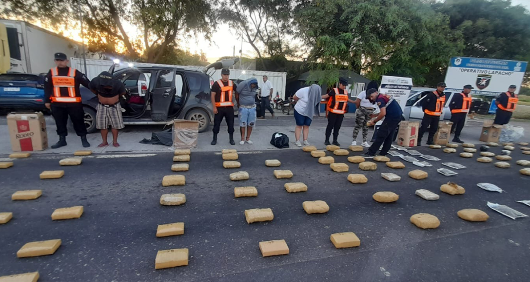 La Policía incautó 120 kilos de marihuana en un operativo cerrojo